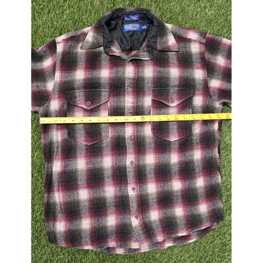 VTG Pendleton Quilt Lined Board Shirt Mens Large Wool Flannel Shacket Plaid USA